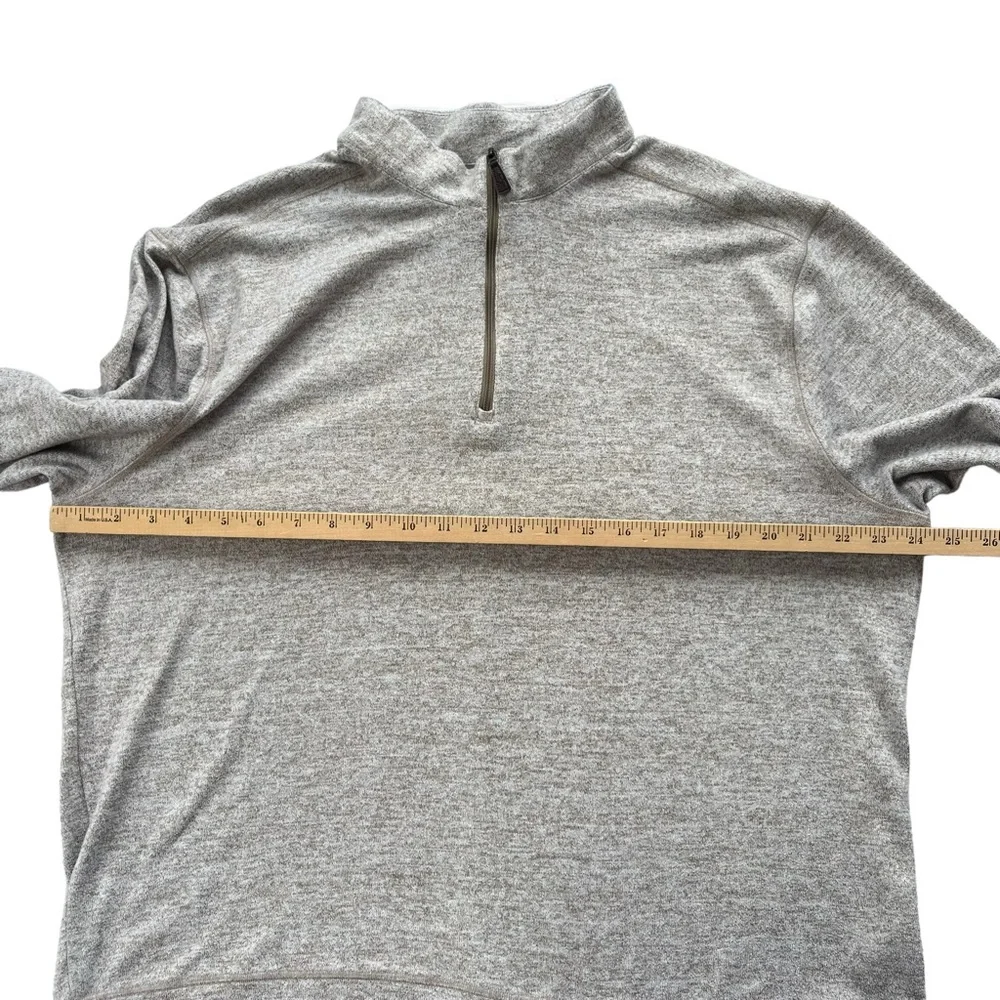 Greg Norman Mens Sz XL Beige Cream Brown 1/4 Zip Golf Polyester Sweater Pullover